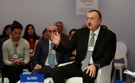 President Ilham Aliyev attended "Regions in transformation: Eurasia" session of the World Economic Forum in Davos - PHOTOS